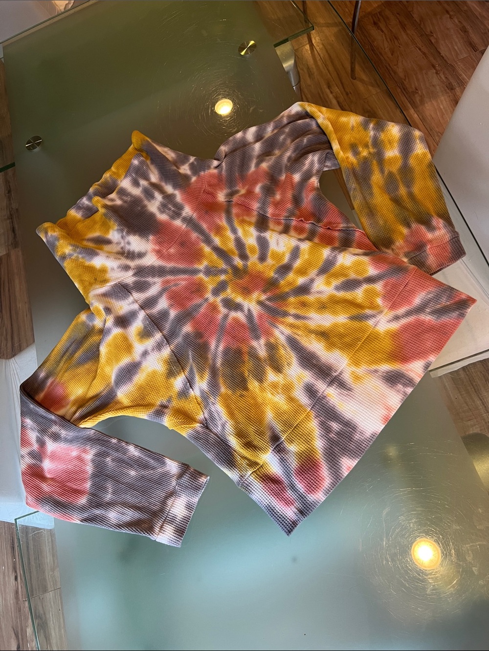 Tie-Dye Waffle Sweater